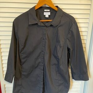 Liz Claiborne Stretch Black Ladies Blouse Size 1XL